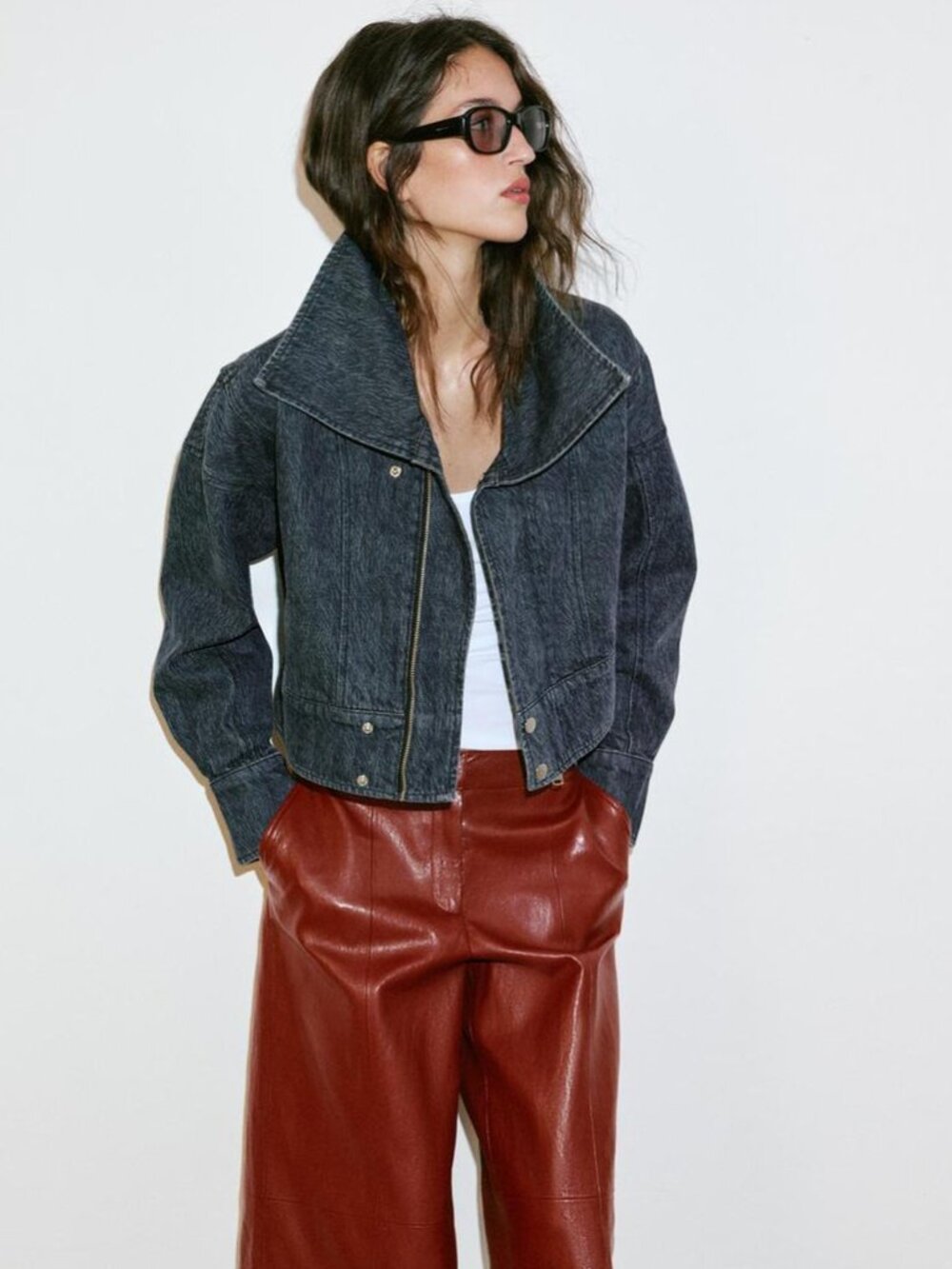 NWT ZARA Z1975 CROPPED DENIM JACKET